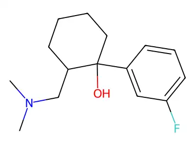 Cyclohexanol, 2-(dimethylaminomethyl)-1-(m-fluorophenyl)- structure