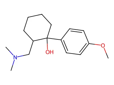 Cyclohexanol, 2-(dimethylaminomethyl)-1-(p-methoxyphenyl)- structure