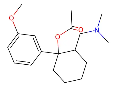 Cyclohexanol, 2-(dimethylaminomethyl)-1-(m-methoxyphenyl)-, acetate structure
