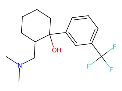 Cyclohexanol, 2-(dimethylaminomethyl)-1-(m-trifluoromethylphenyl)- structure