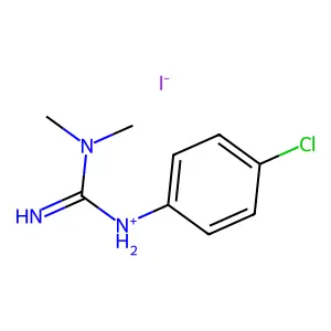 N'-(4-Chlorophenyl)-N,N-dimethylguanidine--hydrogen iodide (1/1) structure