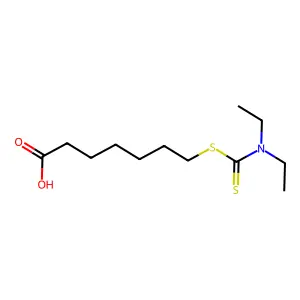 7-(N,N-二乙基硫代氨甲酰硫基)庚酸 structure
