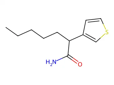 3-Thiopheneacetamide, alpha-pentyl- structure