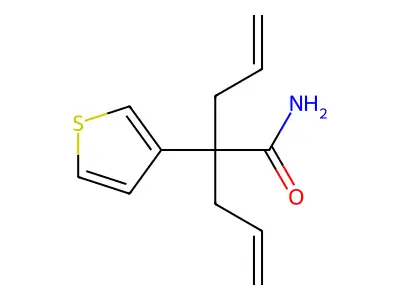 3-Thiopheneacetamide, alpha,alpha-diallyl- structure