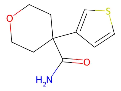 2H-Pyran-4-carboxamide, tetrahydro-4-(3-thienyl)- structure