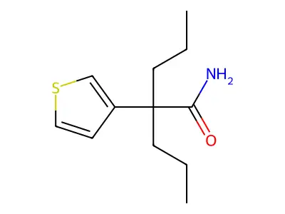 3-Thiopheneacetamide, alpha,alpha-dipropyl- structure