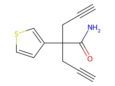 3-Thiopheneacetamide, alpha,alpha-bis(2-propynyl)- structure