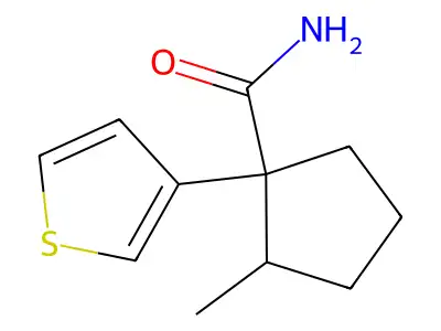 Cyclopentanecarboxamide, 2-methyl-1-(3-thienyl)- structure
