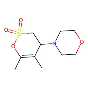4-(5,6-Dimethyl-2,2-dioxido-3,4-dihydro-1,2-oxathiin-4-yl)morpholine structure