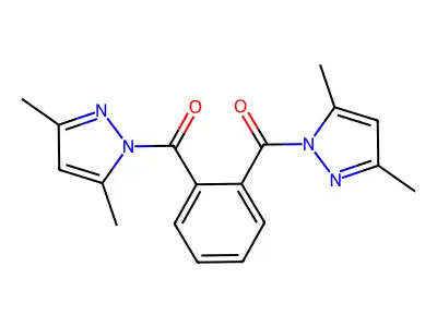 1H-Pyrazole, 1,1'-(1,2-phenylenedicarbonyl)bis(3,5-dimethyl- structure