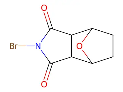 7-Oxabicyclo(2.2.1)heptane-2,3-dicarboximide, N-bromo- structure
