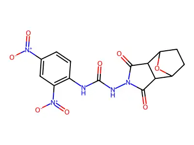 N-(2,4-Dinitrophenyl)-N'-(3,6-endoxohexahydrophthalimido)urea structure