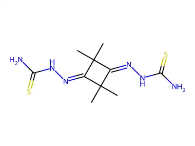 2,2,4,4-Tetramethylcyclobutanedione dithiosemicarbazone structure
