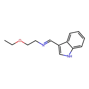 2-乙氧基-N-(1H-吲哚-3-基亚甲基)乙胺 structure