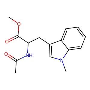 3-Indolepropionic acid, alpha-acetamido-1-methyl-, methyl ester structure