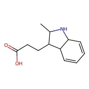 3-(2-Methyl-2,3,3a,7a-tetrahydro-1H-indol-3-yl)propanoic acid structure