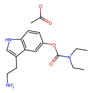 Indol-5-ol, 3-(2-aminoethyl)-, diethylcarbamate, acetate structure