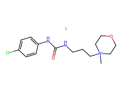 1-(4-Chlorophenyl)-3-(3-(4-methylmorpholin-4-ium-4-yl)propyl)urea,iodide structure