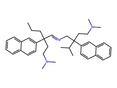 gamma,gamma'-Nitrilodimethylenebis(N,N-dimethyl-gamma-isopropyl-2-naphthalenepropylamine) structure