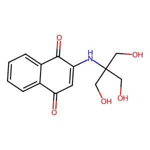 1,4-Naphthoquinone, 2-(1,1-bis(hydroxymethyl)-2-hydroxyethylamino)- structure