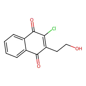 1,4-Naphthoquinone, 2-chloro-3-(2-hydroxyethyl)- structure