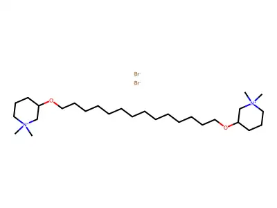 Piperidinium, 3,3'-(tetradecamethylenedioxy)bis(1,1-dimethyl-, dibromide structure