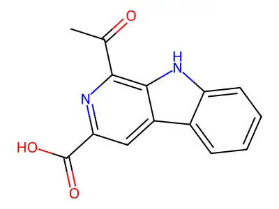 9H-Pyrido(3,4-b)indole-3-carboxylic acid, 1-acetyl- structure