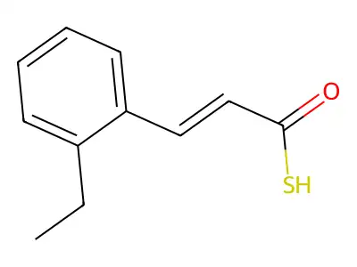 O-ethyl 3-phenylprop-2-enethioate structure
