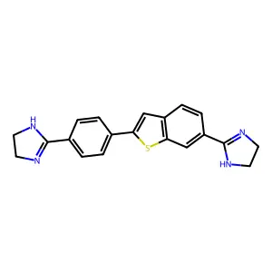 1H-Imidazole, 4,5-dihydro-2-(4-(6-(4,5-dihydro-1H-imidazol-2-yl)benzo(b)thien-2-yl)phenyl)- structure
