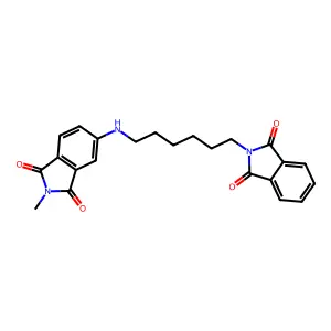 5-[6-(1,3-Dioxoisoindol-2-yl)hexylamino]-2-methylisoindole-1,3-dione structure
