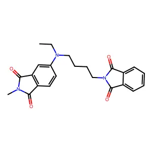 5-[4-(1,3-Dioxoisoindol-2-yl)butyl-ethylamino]-2-methylisoindole-1,3-dione structure