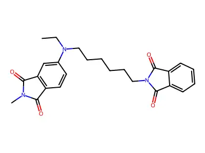 5-{[6-(1,3-dioxo-1,3-dihydro-2H-isoindol-2-yl)hexyl](ethyl)amino}-2-methyl-1H-isoindole-1,3(2H)-dione structure