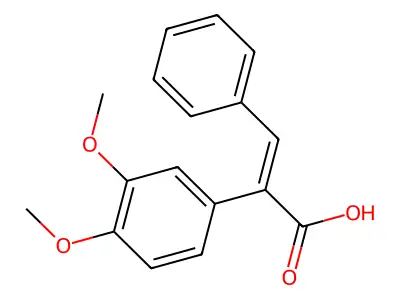 2-(3,4-Dimethoxyphenyl)-3-phenylprop-2-enoic acid structure