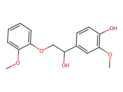 1-(4-Hydroxy-3-methoxyphenyl)-2-(2-methoxyphenoxy)ethanol structure