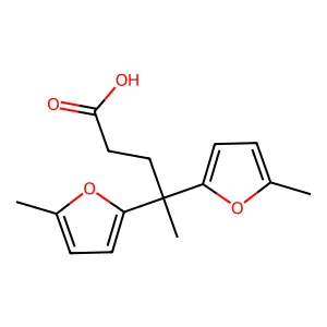 4,4-双(5-甲基呋喃-2-基)戊酸 structure