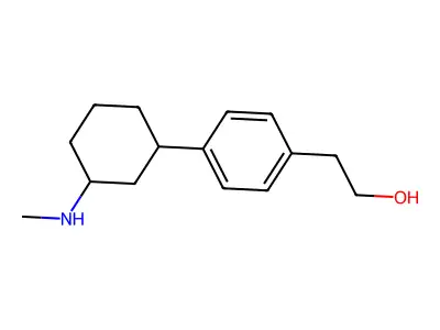 Benzeneethanol, 4-(3-(methylamino)cyclohexyl)- structure