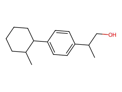 Benzeneethanol, beta-methyl-4-(2-methylcyclohexyl)- structure