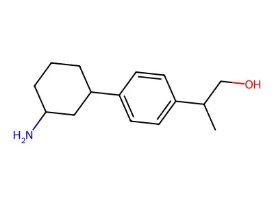 Benzeneethanol, 4-(3-aminocyclohexyl)-beta-methyl- structure
