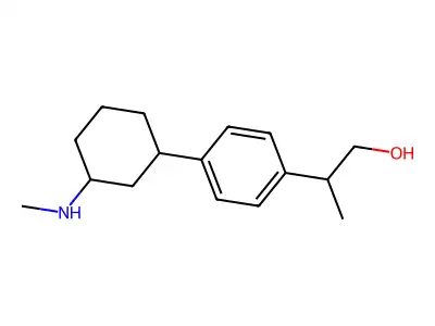Benzeneethanol, beta-methyl-4-(3-(methylamino)cyclohexyl)- structure