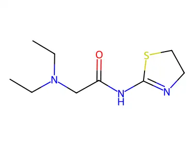 Acetamide, 2-(diethylamino)-N-(4,5-dihydro-2-thiazolyl)- structure