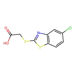 2-[(5-Chloro-1,3-benzothiazol-2-yl)sulfanyl]acetic acid structure