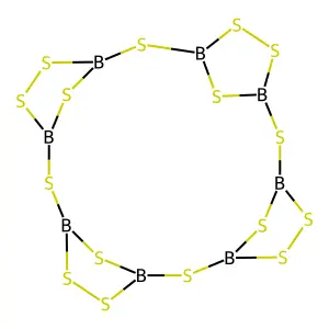 八硼十六硫化物 structure