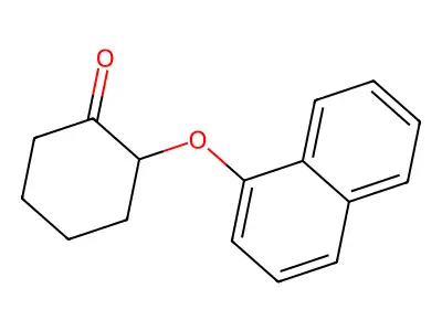 1-Cyclohexanone, 2-(1-naphthyloxy)- structure