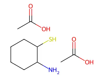 Acetic acid--2-aminocyclohexane-1-thiol (2/1) structure
