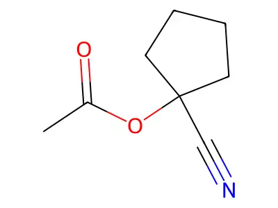 Cyclopentanecarbonitrile, 1-hydroxy-, acetate structure