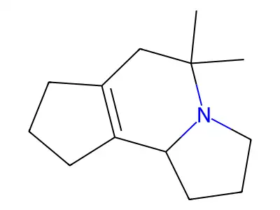 1H-Cyclopent(g)indolizine, 2,3,5,6,7,8,9,9b-octahydro-5,5-dimethyl- structure