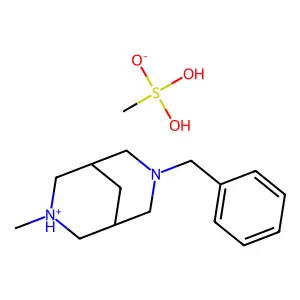 3,7-Diazabicyclo(3.3.1)nonane, 3-benzyl-7-methyl-, methane sulfonate structure