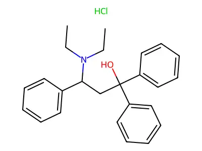 3-(Diethylamino)-1,1,3-triphenylpropan-1-ol--hydrogen chloride (1/1) structure