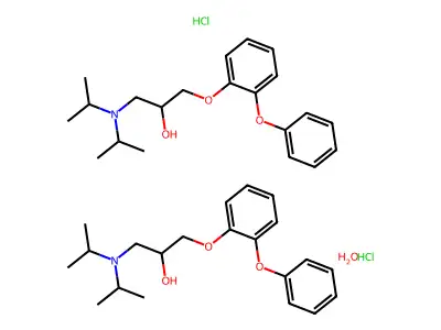 2-Propanol, 1-diisopropylamino-3-(o-phenoxyphenoxy)-, hydrochloride, hemihydrate structure