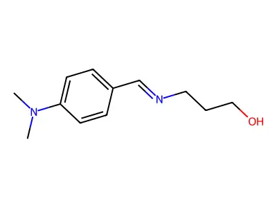 1-Propanol, 3-((p-dimethylaminobenzylidene)amino)- structure